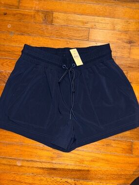 Lou & Grey Navy Drawstring Athletic Shorts